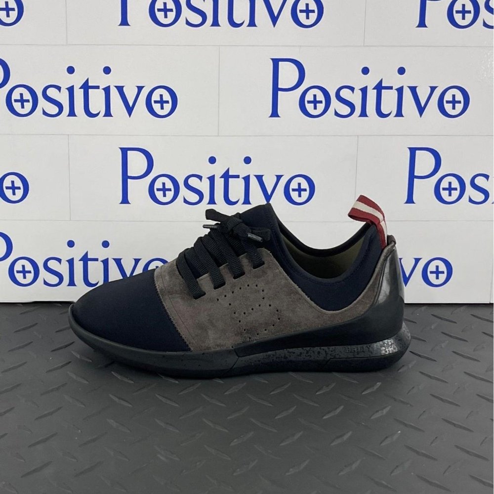 Bally Avro Dark Grey Suede Low Top Sneakers US 6